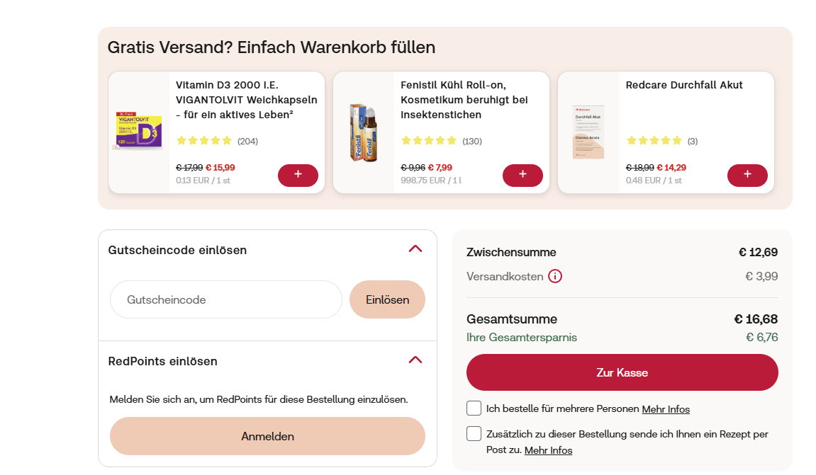Shop Apotheke Gutscheincode einlösen